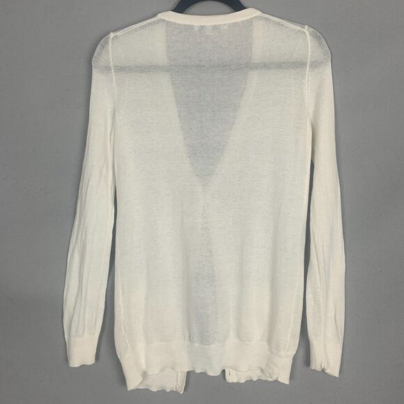 Madewell 1937 Ivory Lightweight Button Cardigan Small Classiccore Minimalist - Picture 2 of 9